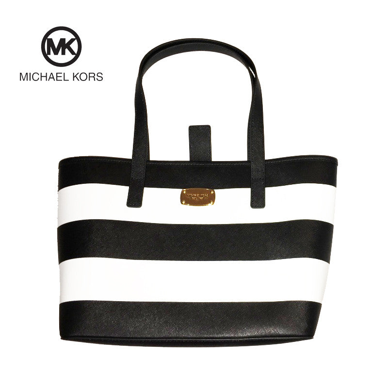 MK  Bolsa Blanco Negro